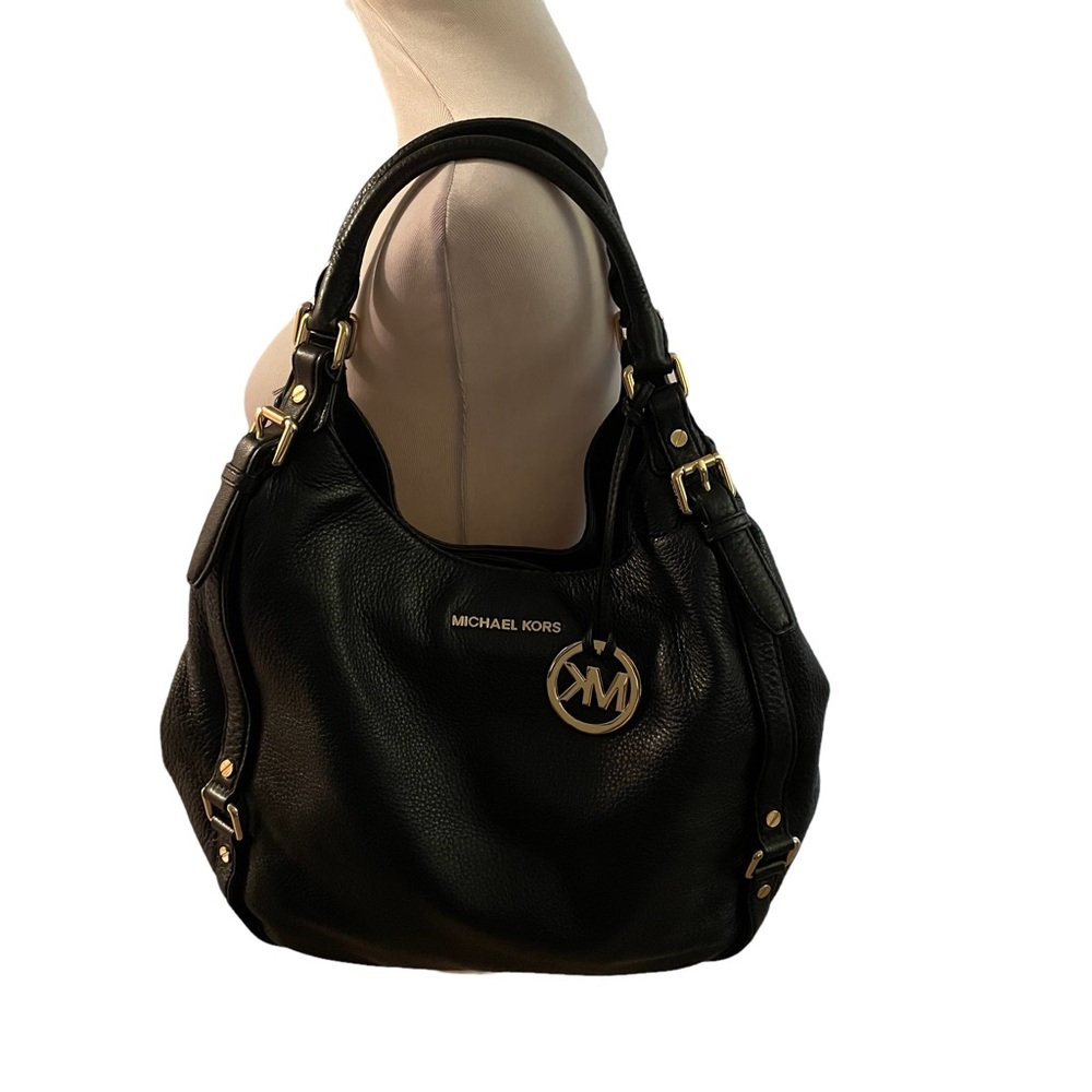 Michael Kors Black Bedford Leather Hobo Bag - Picture 2 of 11